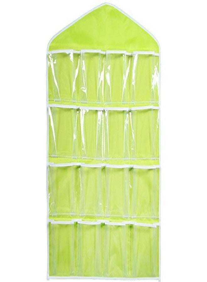 FosCadit 16 Pockets Clear Hanging Bag for Socks Bra Underwear Cupboard Rack Hanger Wall Hanger Socks Storage Organizer (Multicolor) (Plastic) - Image 2